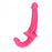 6" Inch Strapless Strap-On Glow in the Dark Neon - Pink