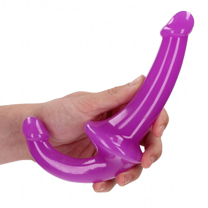 6" Inch Strapless Strap-On Glow in the Dark Neon - Purple