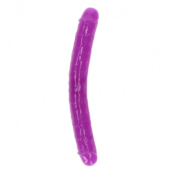 12" Inch Double Dong Glow in the Dark Neon - Purple