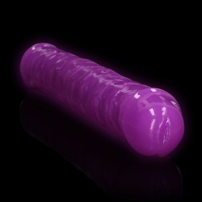 15" Inch Double Dong Glow in the Dark Neon - Purple