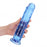 Crystal Clear Dildo 9" Inch Straight No Balls - Blue