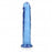 Crystal Clear Dildo 9" Inch Straight No Balls - Blue