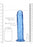 Crystal Clear Dildo 9" Inch Straight No Balls - Blue