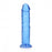 Crystal Clear Dildo 11" Inch Straight No Balls - Blue