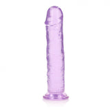 Crystal Clear Dildo 11" Inch Straight No Balls - Purple