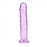 Crystal Clear Dildo 11" Inch Straight No Balls - Purple