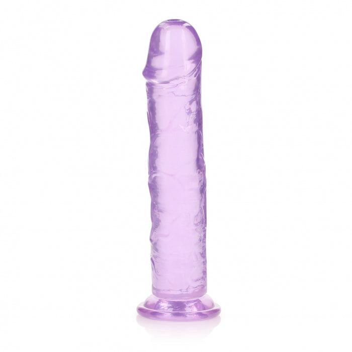 Crystal Clear Dildo 11" Inch Straight No Balls - Purple