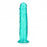 Crystal Clear Dildo 11" Inch Straight No Balls - Turquoise