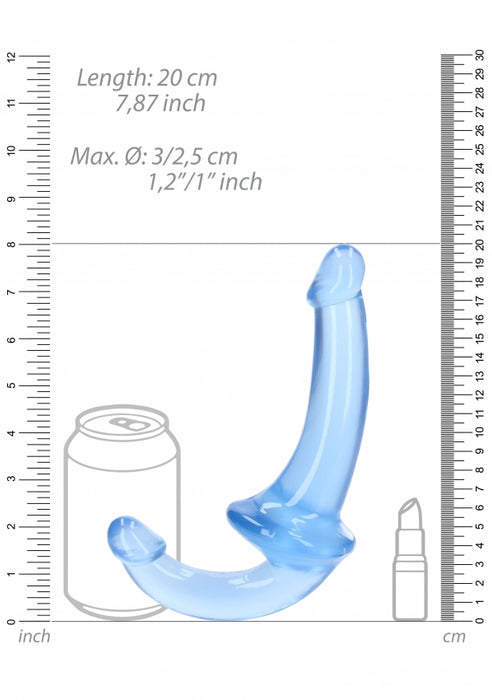 Crystal Clear 6" Strapless Strap-On - Blue