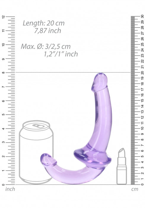 Crystal Clear 6" Strapless Strap-On - Purple