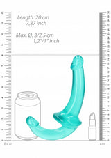 Crystal Clear 6" Strapless Strap-On - Turquoise