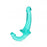 Crystal Clear 6" Strapless Strap-On - Turquoise