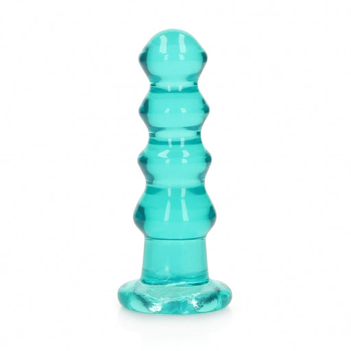 Crystal Clear 5.5" Curvy Dildo/Plug - Turquoise