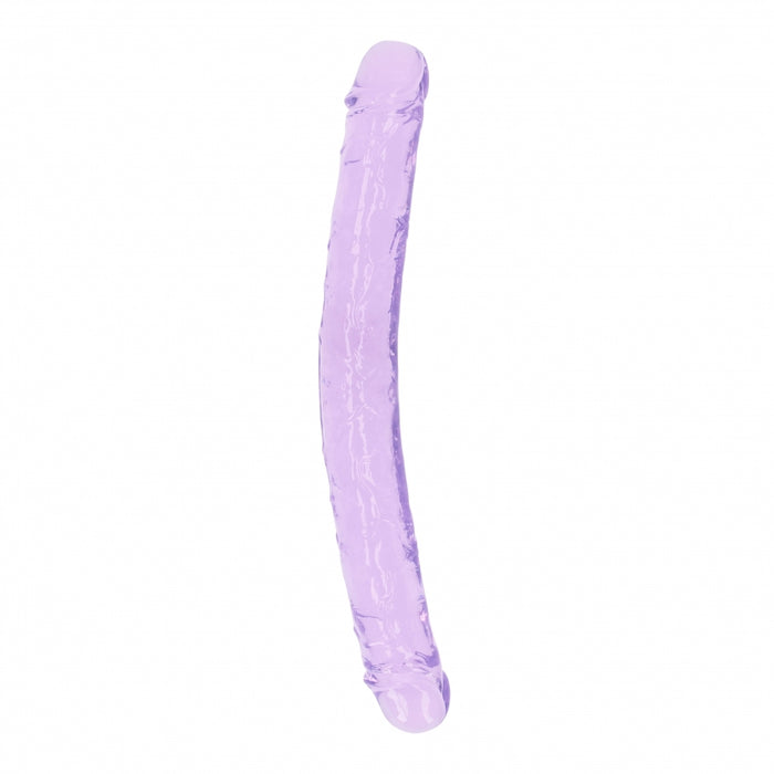 Crystal Clear 13" Double Dong - Purple