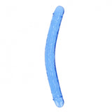 Crystal Clear 18" Double Dong - Blue