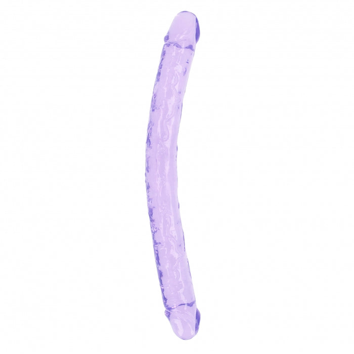 Crystal Clear 18" Double Dong - Purple