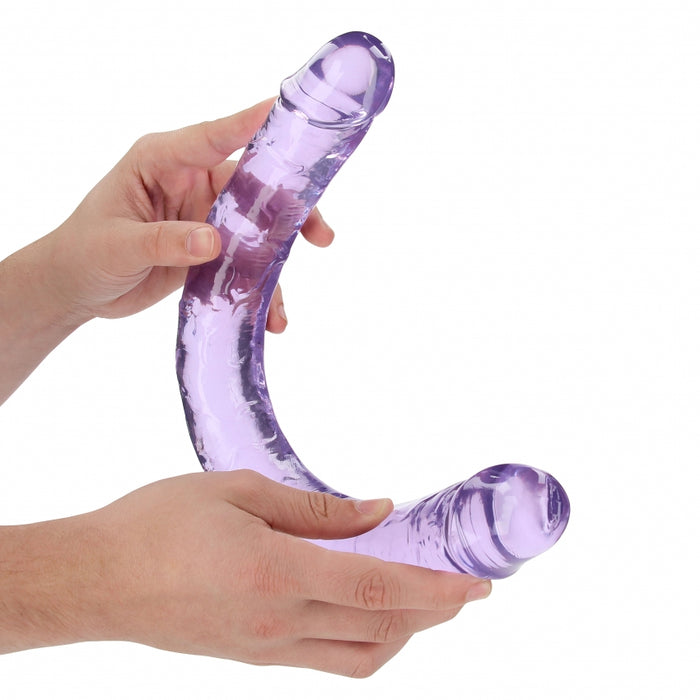 Crystal Clear 18" Double Dong - Purple