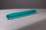 Crystal Clear 18" Double Dong - Turquoise