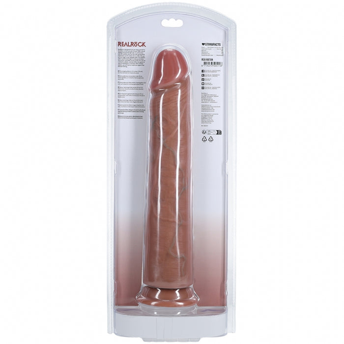 RealRock Ultra Realistic Skin - Extra Large Straight without Balls 13" / 33 cm - Tan