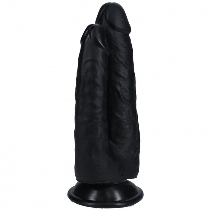 RealRock Ultra Realistic Skin - Double Trouble Dildo 5"/6" - 12,7/15,2 cm - Black