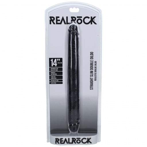 RealRock Ultra Realistic Skin - Slim Double Ended Dong 14" / 35,6 cm - Black