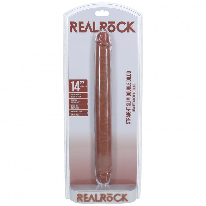 RealRock Ultra Realistic Skin - Slim Double Ended Dong 14" / 35,6 cm - Tan