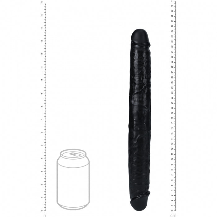 RealRock Ultra Realistic Skin - Thick Double Ended Dong 14" / 35,6 cm - Black