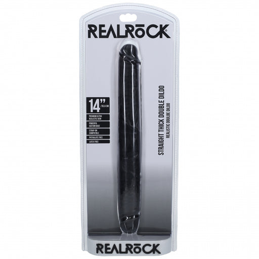 RealRock Ultra Realistic Skin - Thick Double Ended Dong 14" / 35,6 cm - Black