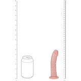 RealRock Ultra Realistic Skin - Vibrating Rechargeable - Regular Curved without Balls 6" / 15,2 cm - Flesh