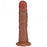 RealRock Ultra Realistic Skin - Vibrating Rechargeable - Regular Curved without Balls 6" / 15,2 cm - Tan