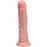 RealRock Ultra Realistic Skin - Vibrating Rechargeable - Regular Curved without Balls 8" / 20,3 cm - Flesh