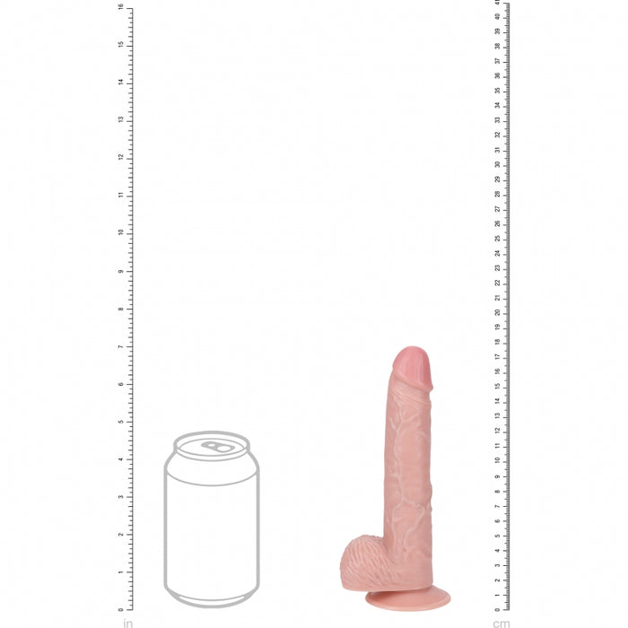 RealRock Ultra Realistic Skin - Vibrating Rechargeable - Regular Straight with Balls 7" / 17,8 cm - Flesh