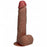 RealRock Ultra Realistic Skin - Vibrating Rechargeable - Regular Straight with Balls 9" / 23 cm - Tan