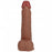 RealRock Ultra Realistic Skin - Vibrating & Thrusting Rechargeable - Regular Straight with Balls  8" / 20,3 cm  - Tan