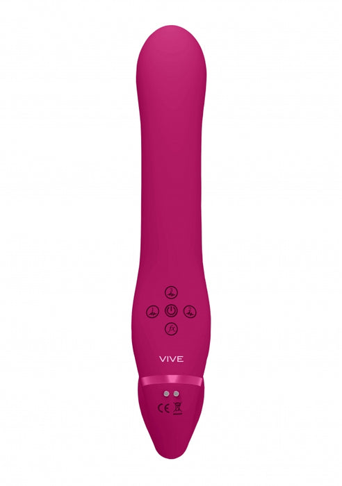 Ai - Dual Vibrating & Air Wave Tickler Strapless Strapon - Pink