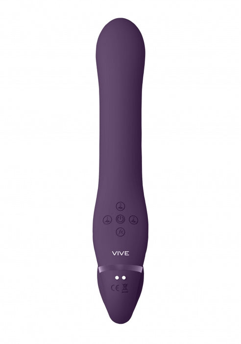 Ai - Dual Vibrating & Air Wave Tickler Strapless Strapon - Purple