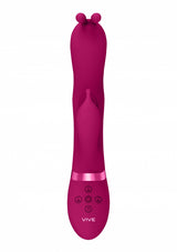 Gada - Vibrating Bunny Ear G-Spot Rabbit with Pulse Wave Shaft - Pink