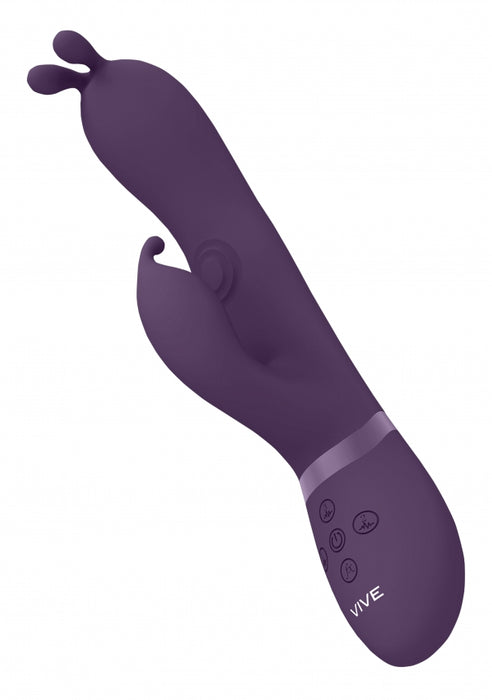 Gada - Vibrating Bunny Ear G-Spot Rabbit with Pulse Wave Shaft - Purple