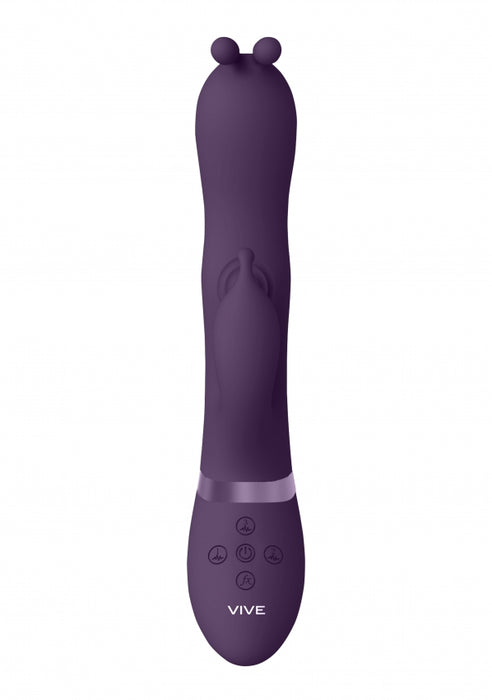 Gada - Vibrating Bunny Ear G-Spot Rabbit with Pulse Wave Shaft - Purple