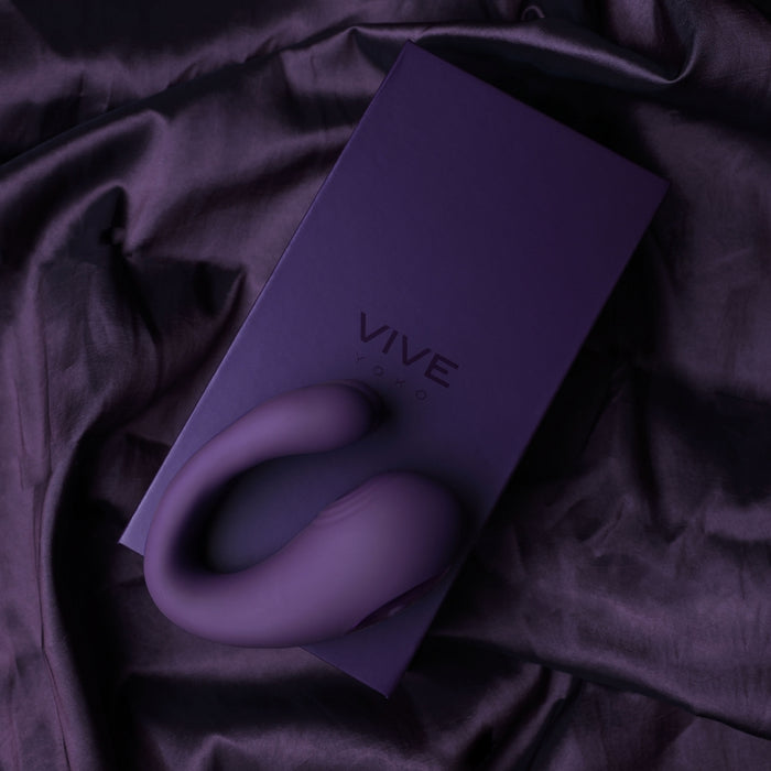 Yoko - Triple Action Vibrator Dual Prongs with Clitoral Pulse Wave - Purple