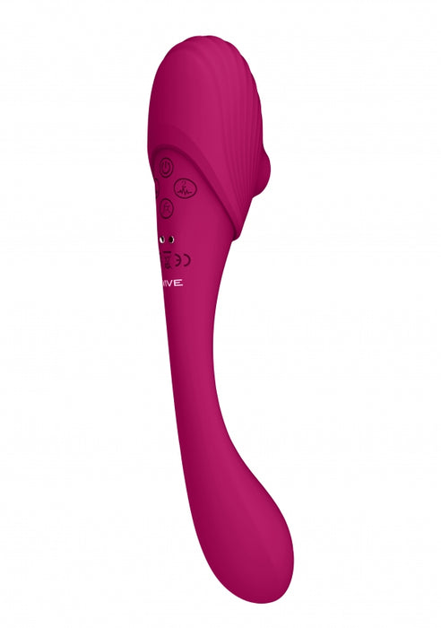 Mirai - Double Ended Pulse Wave & Air Wave Bendable Vibrator - Pink