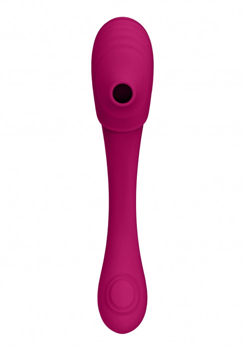 Mirai - Double Ended Pulse Wave & Air Wave Bendable Vibrator - Pink