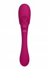 Mirai - Double Ended Pulse Wave & Air Wave Bendable Vibrator - Pink
