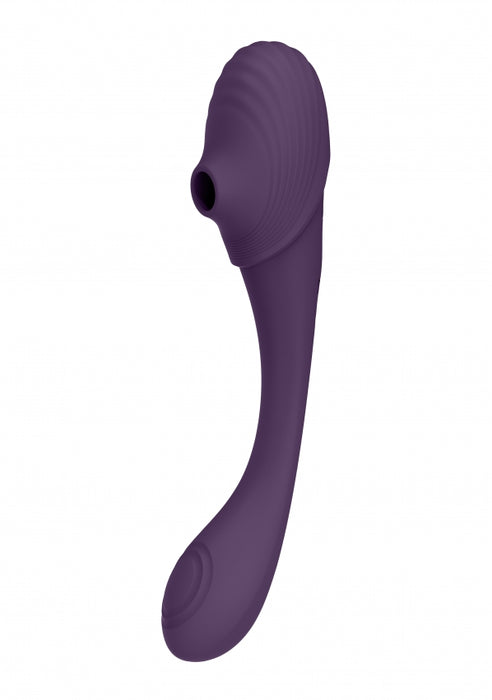 Mirai - Double Ended Pulse Wave & Air Wave Bendable Vibrator - Purple