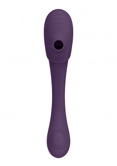 Mirai - Double Ended Pulse Wave & Air Wave Bendable Vibrator - Purple