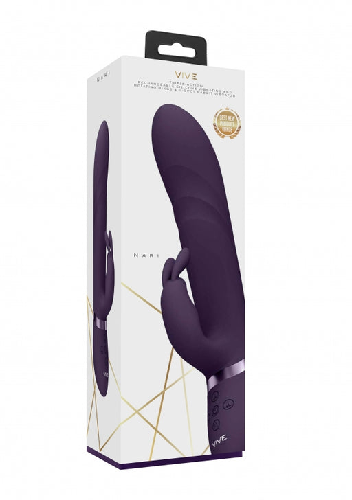 Nari - Vibrating and Rotating Beads, G-Spot Rabbit - Purple