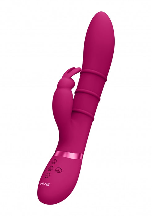 Sora - Up & Down Stimulating Rings, Vibrating G-Spot Rabbit - Pink