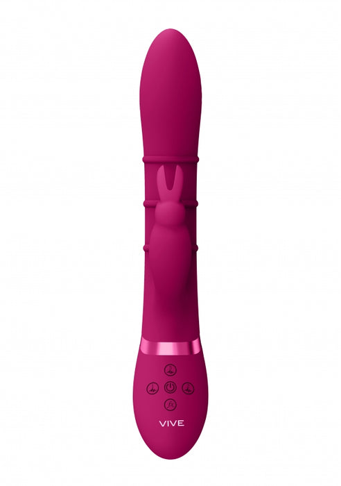 Sora - Up & Down Stimulating Rings, Vibrating G-Spot Rabbit - Pink