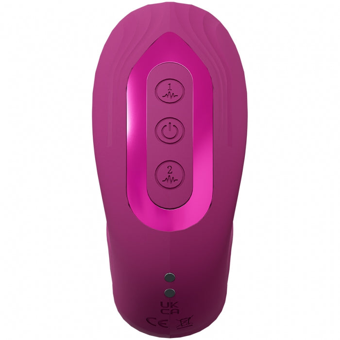 VIVE - Yuna - Rechargeable Dual Motor - Airwave Vibrator with Innovative G-Spot Flapping Stimulator - Pink