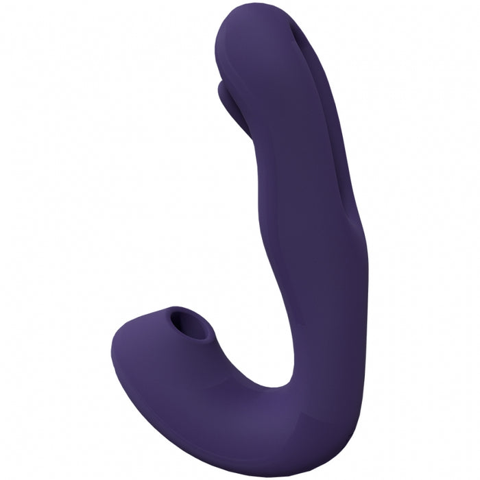 VIVE - Yuna - Rechargeable Dual Motor - Airwave Vibrator with Innovative G-Spot Flapping Stimulator - Purple